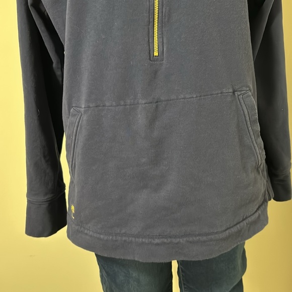 LILLY PULITZER Skipper Solid Popover Navy Blue Sweatshirt Bamboo Zipper Sz XL - Picture 7 of 15